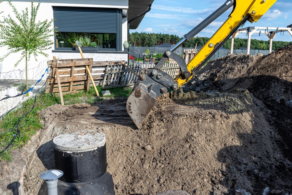 Het plaatsen begint niet bij de graafmachine